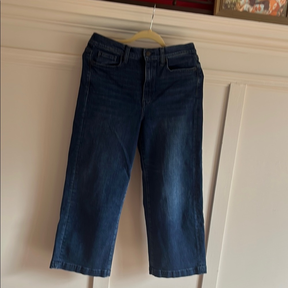 Banana Republic dark blue high-waisted crop jeans